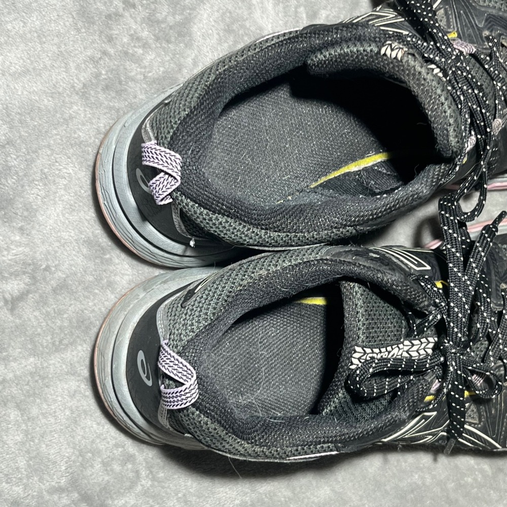 Asics Gel-Venture 8 Running Shoes Womens Size 10 Black Pink Trail Sneakers - Picture 7 of 7